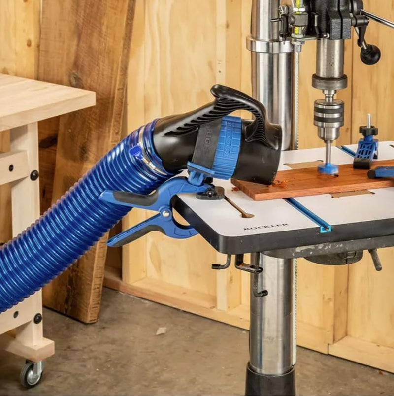 ROCKLER 4'' Clamping Hose Holders (Pack of 2) – Spring Clamps Hose Holder w/Nylon, Thermoplastic, Non-Slip Rubber Grip - 3'' Jaw Opening Dust Collection Accessories - Versatile Mounting Clamps Hose Holder - Image 3